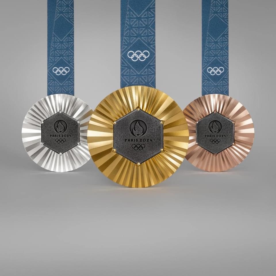 Stukje Eiffeltoren in olympische medailles